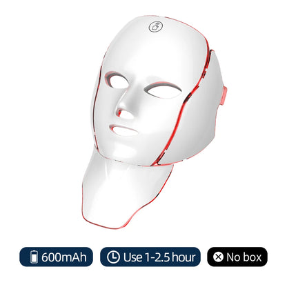 7-Color LED Face & Neck Mask – Fade Wrinkles, Tighten Skin & Restore Youthful Glow
