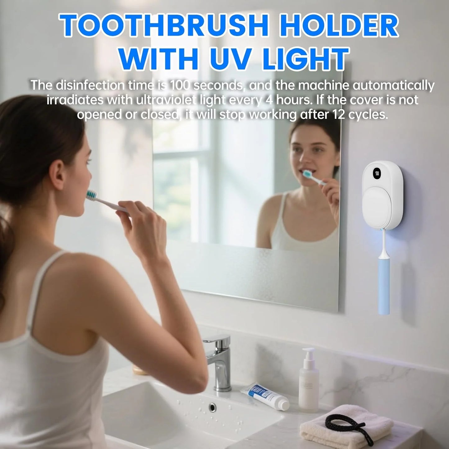 CleanAura™ UV-C Toothbrush Sanitizer